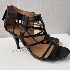 Nine West Black Strappy Gladiator Heels W7.5